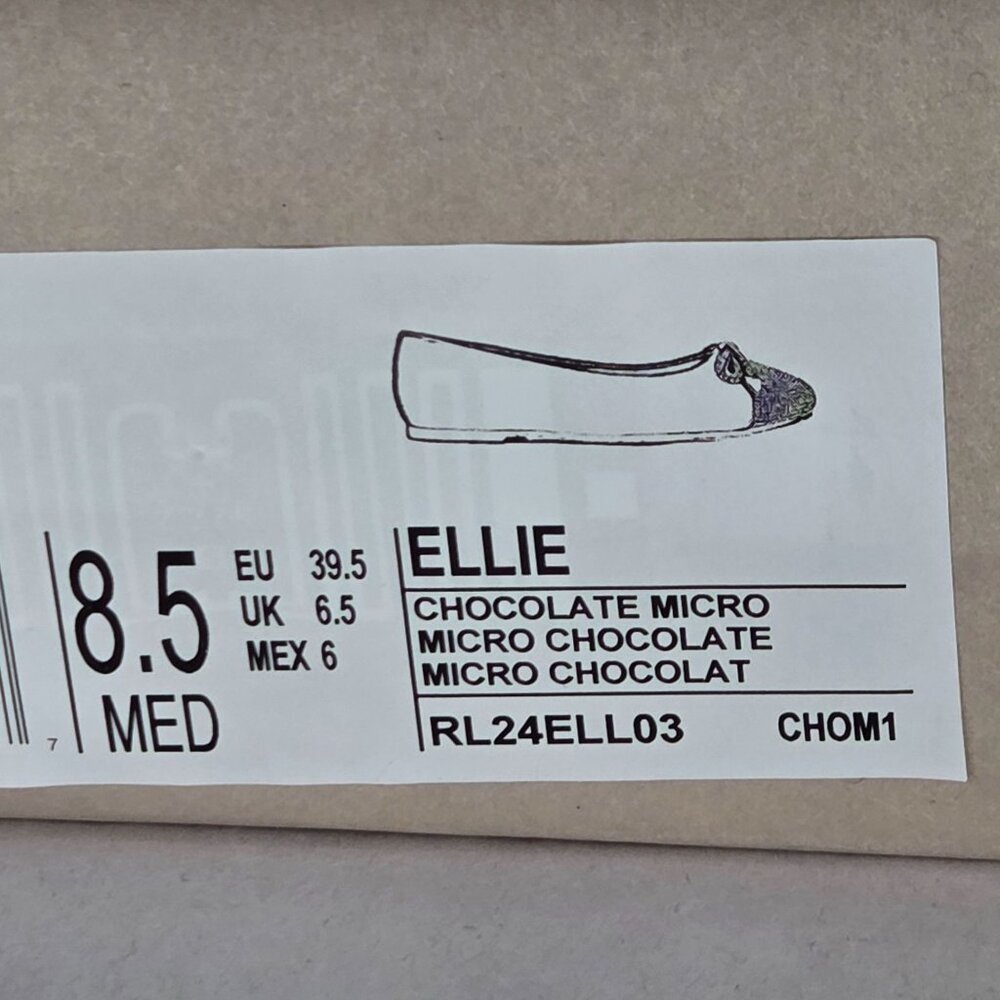 NWOT Kenneth Cole Reaction Women's Ellie Chocolate Brown Ballet Flats - Picture 8 of 8